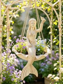 1pc Ballerina Hanging Flower Pot, Ballerina Shaped Planter, Suitable For Succulents, Outdoor Garden Decor, Outdoor Garden Supplies, Home Decor, Lightweight Chain Hook Planter, Balcony, Porch Decor, Restaurant Decor, Back To School, Halloween, Christmas Gift Best Choice - Multiple Styles - View 13