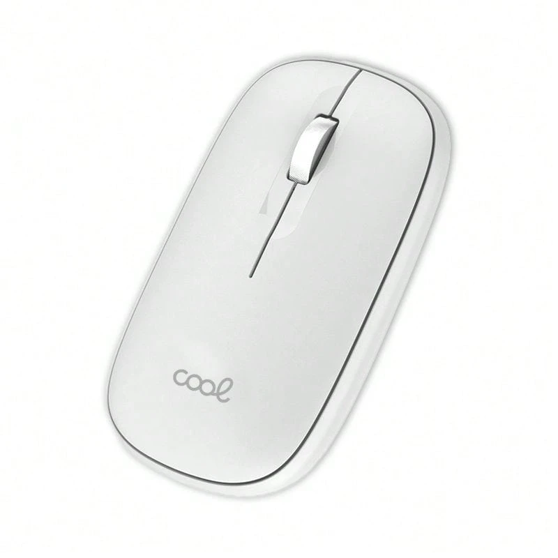 Ratón Inalámbrico COOL Slim Silencioso 2 en 1 (Bluetooth + Adap. USB) Blanco - Ver 1
