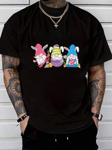 Men T-Shirts - 黑色 - 查看 1