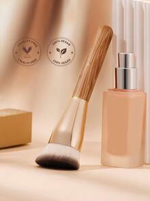 DUcare Natural Coconut Wood Makeup Brush: Evenly Absorbs Foundation, Creates Seamless, Streak-Free Perfect Makeup Effect, Lightweight Natural Skin Feel, Suitable For Liquid And Cream Foundation, Presents Seamless, Flawless, Full Coverage Makeup Look - Brown - View 7