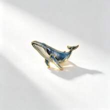 Ocean Element Brooch 2D Jellyfish, Whale, Octopus Pin Fashion Clothing Accessory Small Gift For Family And Friends - Multicolor - View 7