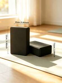 2pcs/Set Home Yoga Practice Auxiliary Bricks EVA Odorless Dance Shoulder Opening Stretching Balance Training Foam Bricks - Multicolor - View 3