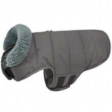 Dog Winter Coat, Warm Fleece Vest With Built-In Drawstring Holes And Reflective Strips, Suitable For Small And Medium Dogs To Wear In Cold Weather And Snowy Conditions - Dark Grey - View 12