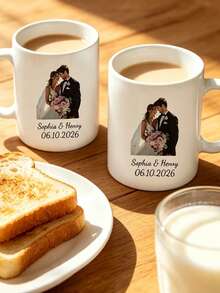 Customized Photo Mug,Personalized Photo Coffee Cup,Wedding Favor Gift, Mom Coffee Mug,Housewarming Gift, Graduation Gift, Anniversary Gift For Girlfriend, Birthday Gift, For Family, Memory Keepsake - Multicolor - View 6