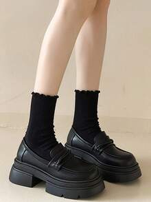 Women Loafers Shoes - Black - View 5