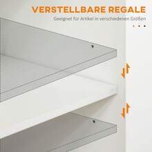 Carrito de Cocina con Encimera y Estante para Especias, Porta Toallas para Sala de Estar y Comedor 109x40x89cm - Blanco + MDF - Ver 4