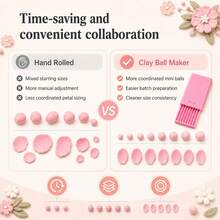 3D Print Clay Gel Ball Maker Tool, 3D Ball Maker For Nails, Polymer Clay Roller 2mm 3mm 4mm 5mm Sphere Shaper Roller Tool For Perfect Round Beads, Earrings & Jewelry Making(White/Pink/Grey) - A - View 6