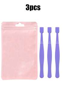 12pcs/6pcs/3pcs/1pc Flat Head Eyelash Curler, Portable Pouch Lash Tool, Salon Lash Tool For Combing And Separating Individual Lashes, Eyelash Grooming Tool Suitable For Eyelash Perming, Keratin Lash Lift, Eyelash Extension Operations, Non-Slip Handle Design For Easy Use, Home DIY Eyelash Grooming, Salon Store, Lightweight And Non-Scratching, Reusable And Durable - Multicolor - View 7
