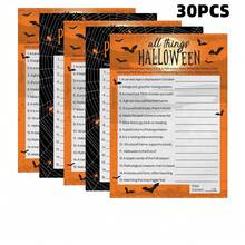 30Pcs-5pcs Halloween Word Search Game Card Set Halloween Party Game 30 Players Home Classroom Activities Fall Carnival Party Supplies - View 11