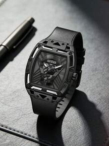Reloj de cuarzo multifunción con forma de barril transparente y correa de silicona para hombre GUESS GW0203G1 - Unitalla - Ver 6