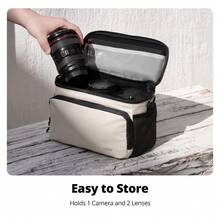 Ambitful UR02 Camera Shoulder Bag, Padded Strap Photography Messenger Bag With Adjustable Shoulder Strap And Removable Dividers, Portable Storage Bag For Mirrorless/DSLR Camera, Lenses And Photography Accessories - View 8