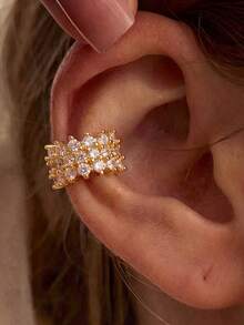 1pc Luxury Style Exquisite High-End Women's Earrings Suitable For Commuting, Dating, Evening Party, Holiday Wear - Clip-on Earrings - View 2