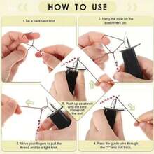 1pc DIY Jewelry Making Tool - Bead Knotting Tool, Suitable For Bracelet And Thread Crafts, Plastic Material - A - View 3