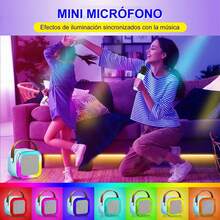 Portable Bluetooth Speaker With 2 Microphones For Karaoke - Blue - View 3