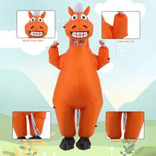 Horse Inflatable Costume Dinosaur Inflatable Costumes Horse Costumes Fancy Dress Christmas Costume Adult Costume,Halloween - Brown - View 3