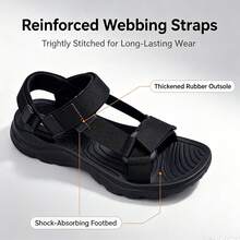 Men's Casual Anti-Slip Outdoor Slippers - Black - View 6