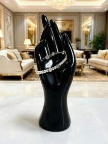 1pc Creative Exquisite Mannequin Hand Jewelry Display Stand, Multiple Styles Available, Hand Model Prop Creative OK Gesture Ring Holder Bracelet Display Rack Fake Hand Jewelry Photography Prop, Perfect For Vanity, Bedroom Desk, Store Counter, Used For Rings, Bracelets, Watches Storage And Decorative Display - 1PC - View 6