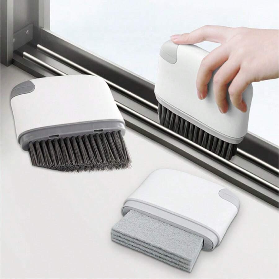 1pc Window Gap Cleaning Brush, Suitable For Cleaning Door Tracks, Window Tracks, Window Frames And Car Trunk Window Slots, Essential Household Kitchen Cleaning Tool And Home Cleaning Supplies - A - View 1