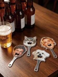Custom Bottle Opener With Photo Personalized Bottle Opener Pictures,Faces, Pet Photos For Father'S Day, Weddings, Birthdays, Parties, Anniversaries And Other Celebrations - Multicolor - View 3