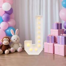 YUNRUX Light-Up Letters, White Glowing Letters, Large Letter Light, Letter J - A - 查看 8