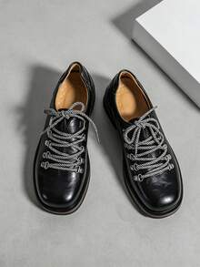 Men's Retro British Chelsea BootWith Chain Decor, Suede Ankle Boots - Black - View 6