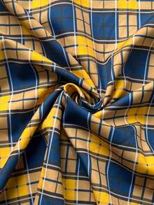 Men's Plaid Casual Long Sleeve Shirt - Blue - View 5