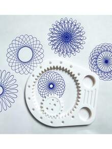 1 Set (3pcs) Drawing Tools, Multi-Function Gear Drawing Ruler, Just Simple Rotation Can Draw Endless Variety Of Patterns And Curved Designs. Creative Tool For Adult Journaling, Decorative Painting, Back To School - Drawing Tools - View 4