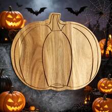 1pc Rosewood Tray, Kitchen Cutting Board, Cheese Platter, Halloween Pumpkin Decor, Halloween Gift - Brown - View 6