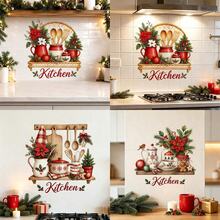 3/1 buah Stiker Dinding Dapur Natal. Pohon Natal Mini, Peralatan Holly dengan Desain Huruf Dapur. Stiker Vinyl Tema Natal Modern untuk Dekorasi Pesta Liburan Musim Dingin Ruang Makan Dapur. - View 11