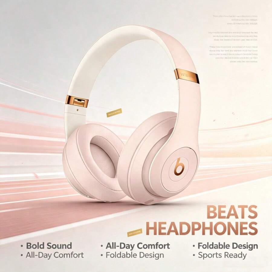 Beats Studio3 包耳式無線耳機,主動降噪,藍牙旅行耳機,W1 晶片,可折疊舒適設計,長效電池續航,快速充電 - 查看 1