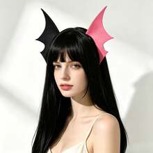 Sweet & Cool Demon Bat Ear Hair Accessory, Halloween Costume Prop - Black - View 1