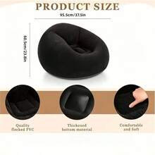 Kursi Bean Bag Tiup Hijau untuk Luar Ruangan, Sofa Malas Besar untuk Teras, Halaman Belakang, Taman, Kursi Santai Portabel yang Nyaman untuk Membaca dan Bersantai - Hijau - View 5