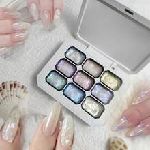 MIANEL GEL Set de 9 Rejillas de Esmalte de Uñas Gel con Textura de Sirena 2026 Aurora Soñadora Acetato Textura Sólida, Gel Constructor Perlado 3D para Arte de Uñas - Multicolor - Ver 19