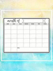 1pc Erasable Magnetic Refrigerator Calendar Whiteboard, Suitable For Monthly Planner, Kitchen Chore List, To-Do List, School Supplies, Back To School, No Residue, White Surface, Easy To Clean, Reusable - one-size - View 6