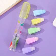 Creative Detachable 5-Section Fruit Eraser, Bullet-Shaped Eraser, Cleans Cleanly, Back To School Essential, Portable Eraser For Art Sketching - A - View 4