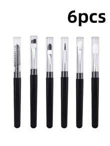 12-Piece Mini Silicone Spiral Makeup Brush Set (For Brows, Lips, And Lashes) - Features A Dual-Ended Design With Soft Bristles For Precise Application; Includes Eyeliner, Lip, And Eyebrow Brushes With A Stylish Look. - Multicolor - View 10