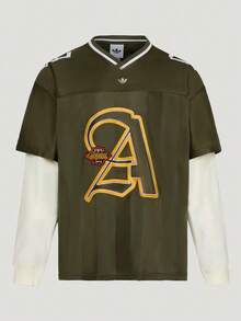 Adidas Originals Kaos Rajut Lengan Panjang Tanpa Kerah Pria OG M 2IN1 JRSY TKS5329 - Dark Green - View 3