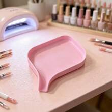 1pc Slanted Edge Nail Art Glitter & Rhinestone Decor Storage Tray, Large Capacity Nail Sticker & Nail Polish Bottle Organizer, Practical Nail Art Material Compartment Tray - Multicolor - View 12