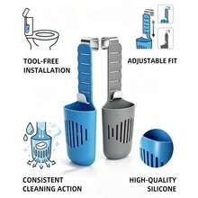 2pcs Bathtub Side Hanging Drainage Storage Basket, One Metal Clip Is Included Per Package For Mounting, Adjustable Metal Hook No-Drill Bathroom Hanging Storage Basket, No-Drill Bathtub Hanging Storage Basket, Adjustable Hook Drainage Hanging Basket, Bathroom Bathing Supplies Storage Basket - One Size Fits All - View 6
