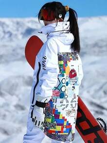 中性滑雪服套裝長褲，白色運動冬季滑雪服 - 白色 - 查看 5