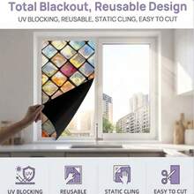 1/3pcs Halloween Pumpkin Ghost Window Privacy Film, Electrostatic Adsorption Anti-Peeping Window Film, Suitable For Bedrooms, Offices, Home Decor And Halloween Decorations. - Black Privacy Matte Screen Protector - View 3