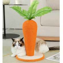 Carrot-Shaped Cat Scratching Post & Scratching Board, Durable Non-Shedding Cat Scratching Pole, Suitable For Indoor Kittens & Adult Cats - Multicolor - View 3