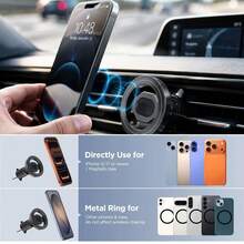 Car Phone Holder MagSafe Strong Magnetic Suction 360° Adjustable Air Vent Hands-Free Phone Mount Compatible With 17-12 And All Smartphones Black - A - View 6