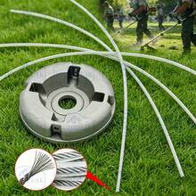 1 buah Kepala Pemangkas Rumput Cakram Bulat Kecil Paduan Aluminium Kokoh Anti Jatuh Diameter 81mm Lubang Dalam 25.4mm Pengisian Cepat Aksesori Mesin Pemotong Rumput Universal untuk Kebun, Pertanian, dan Penyiangan - Kepala pemotong rumput (cakram aluminium kecil) - View 2