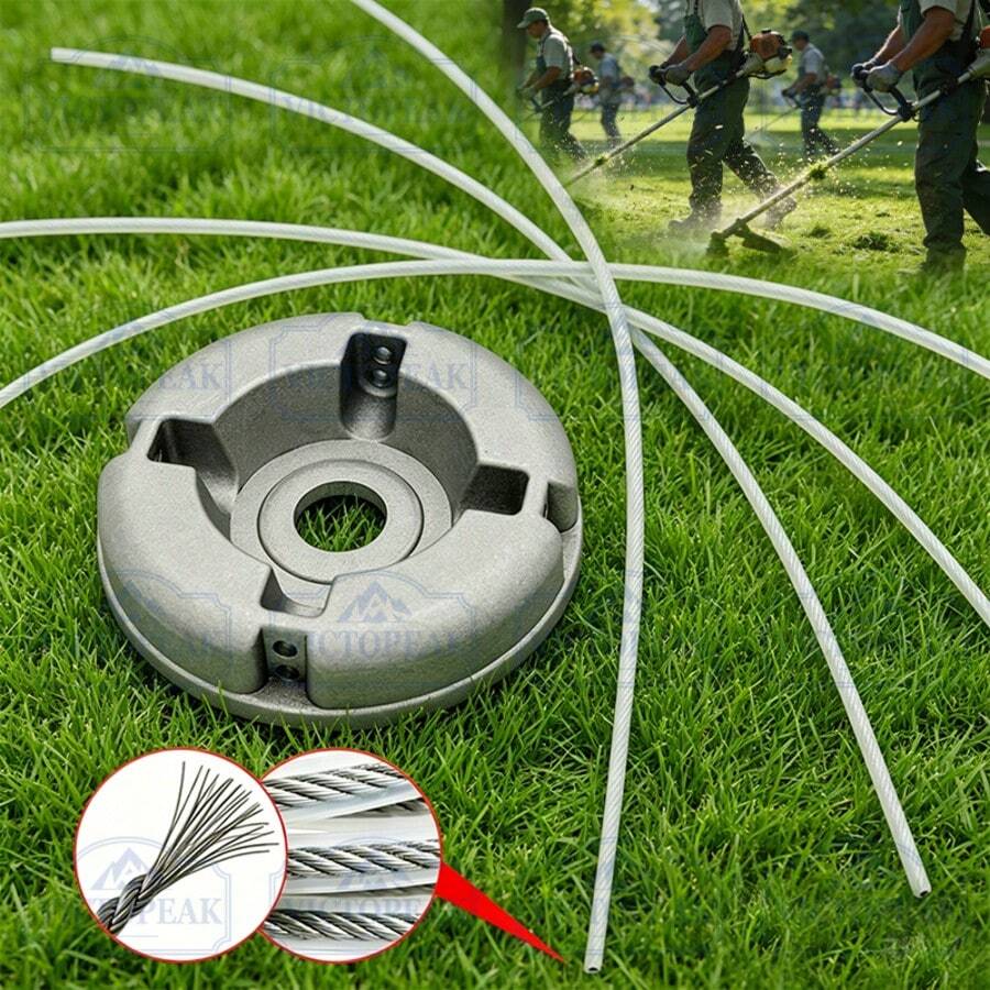 1 buah Kepala Pemangkas Rumput Cakram Bulat Kecil Paduan Aluminium Kokoh Anti Jatuh Diameter 81mm Lubang Dalam 25.4mm Pengisian Cepat Aksesori Mesin Pemotong Rumput Universal untuk Kebun, Pertanian, dan Penyiangan