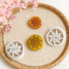 2Pcs Spiral Sun Hollow Polymer Clay Cutters Set Sun Pattern Clay Molds DIY Handmade Earring Pendant Jewelry Craft Supplies - 2 Pcs - View 7