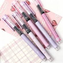 6pcs Macaron Color Neutral Pens, 0.5mm Needle Tip, Back To School Student Practice, College Student Classroom Writing, Workplace Office Document Recording, Daily Journaling And Doodling, Back To School Gift, Desk Stationery Matching, Student And Office Worker Writing Supplies - A - View 5