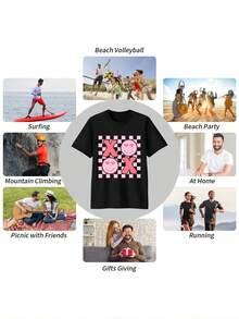 Men T-Shirts - 黑色 - 查看 3
