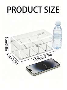 1-Compartment Tea Bag Storage Box With Hinged Lid, Transparent Stackable Tea Storage Box, 4-Compartment Plastic Tea Bag Storage Box, Suitable For Kitchen And Countertop - Transparent - View 5