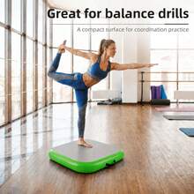 Inflatable Gymnastics Air Mat Tumbling Track With Pump For Yoga Cheerleading Home Training - Green - View 2